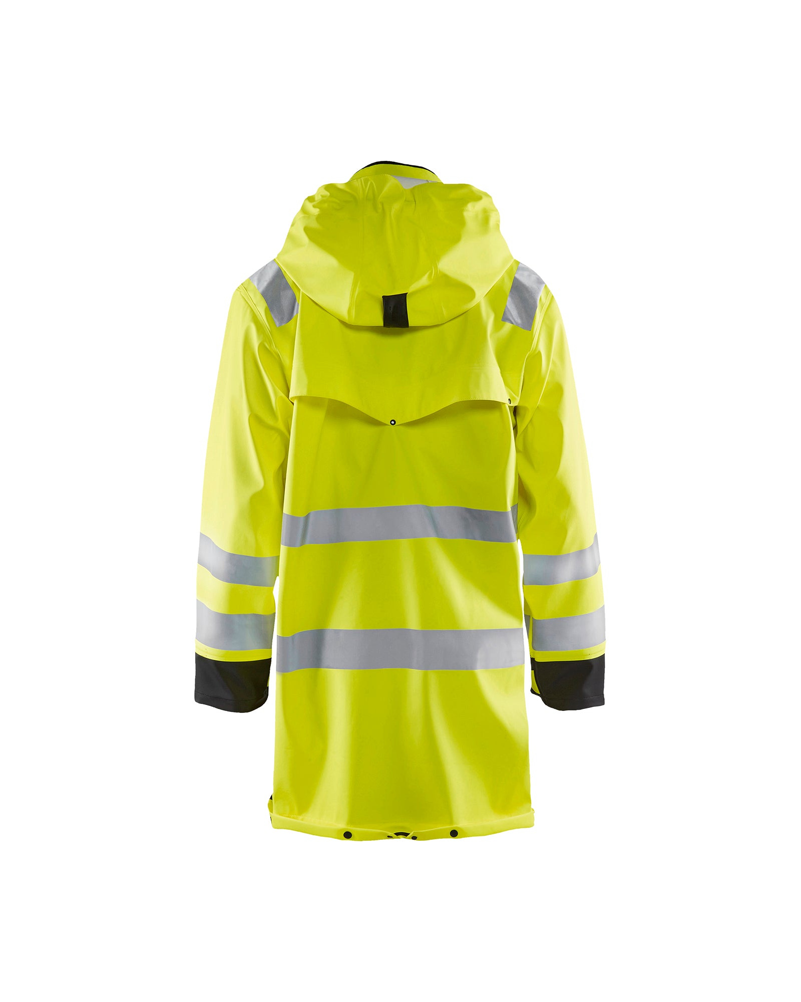 Manteau de pluie Haute-visibilité - Jaune haute-visibilité/Noir