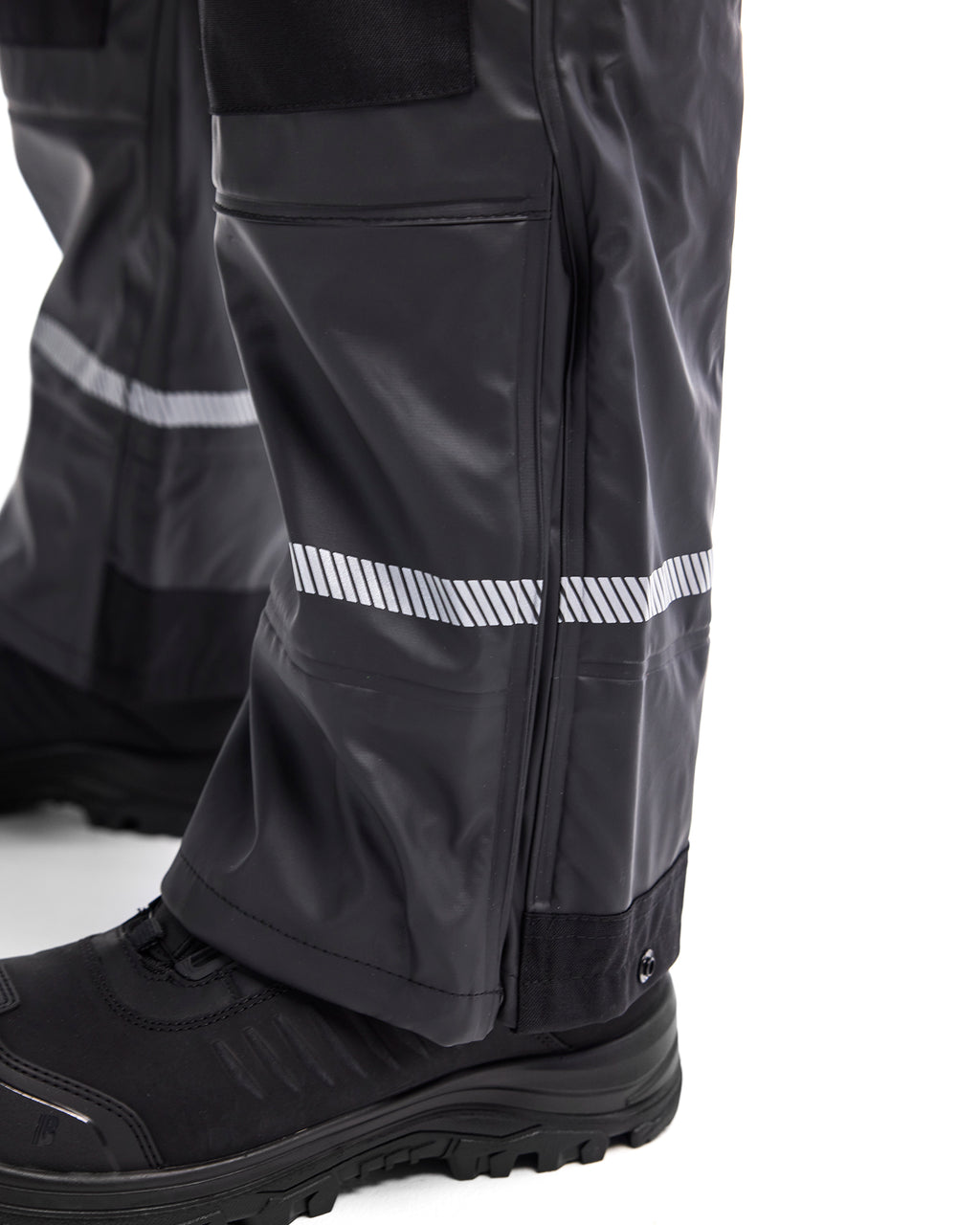 Rain Pants with Reflective Details - Black