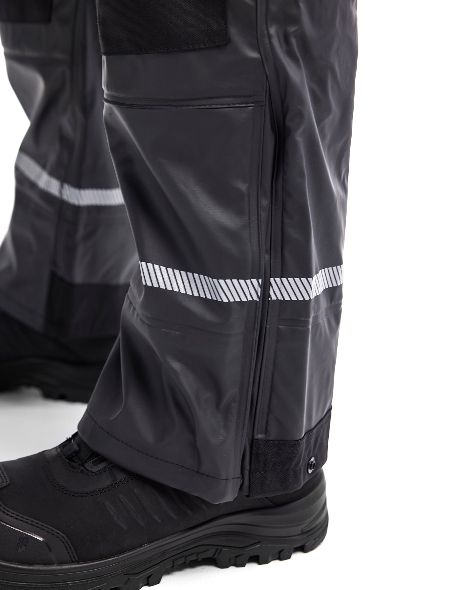 Rain Pants with Reflective Details - Black
