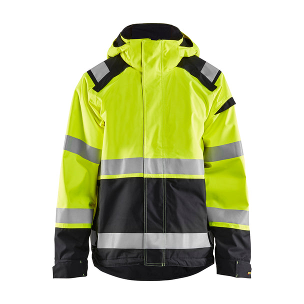Hi-Vis Premium Shell Jacket - Yellow Hi-viz/Black