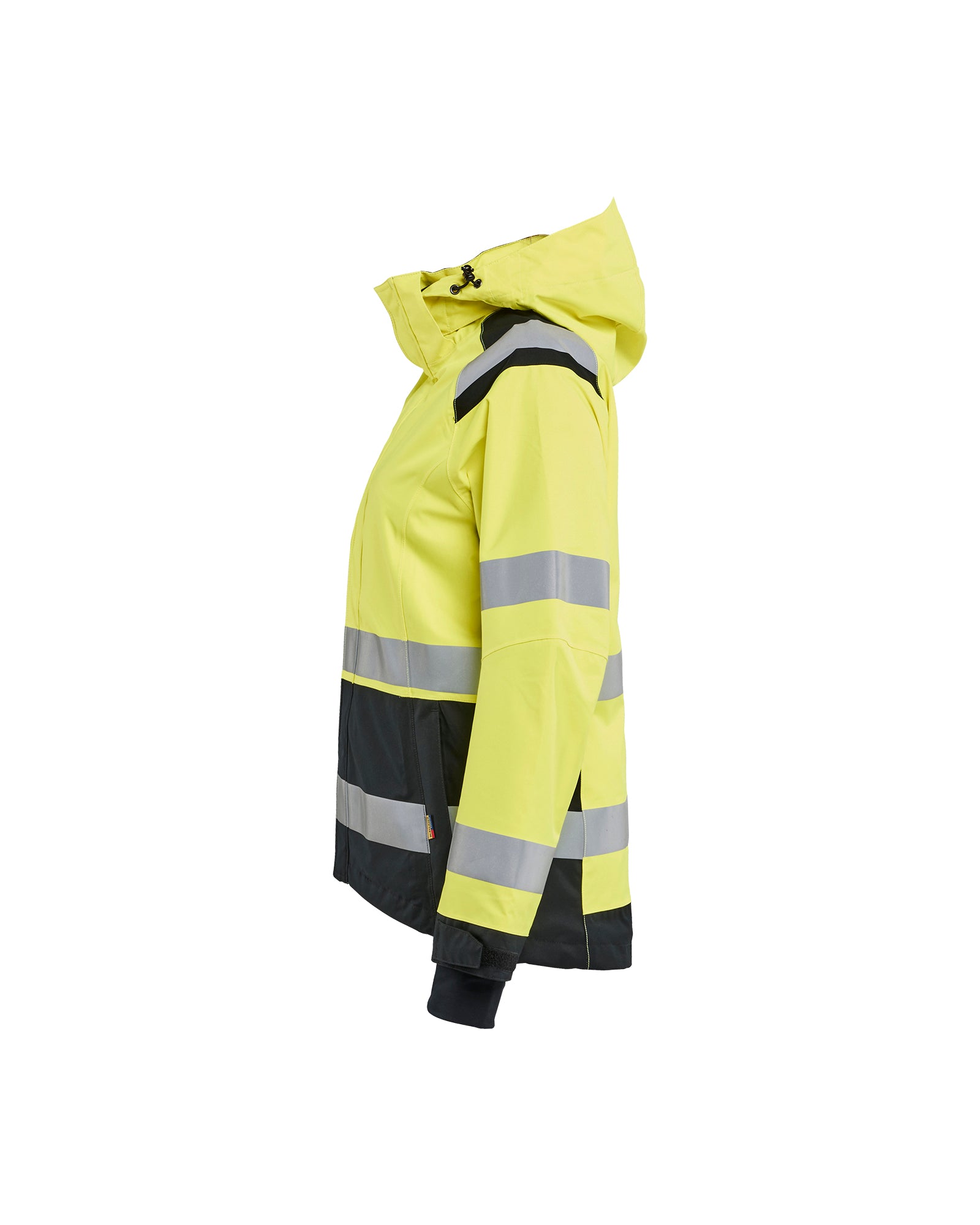 Women's Hi-Vis Shell Jacket - Yellow Hi-viz/Black