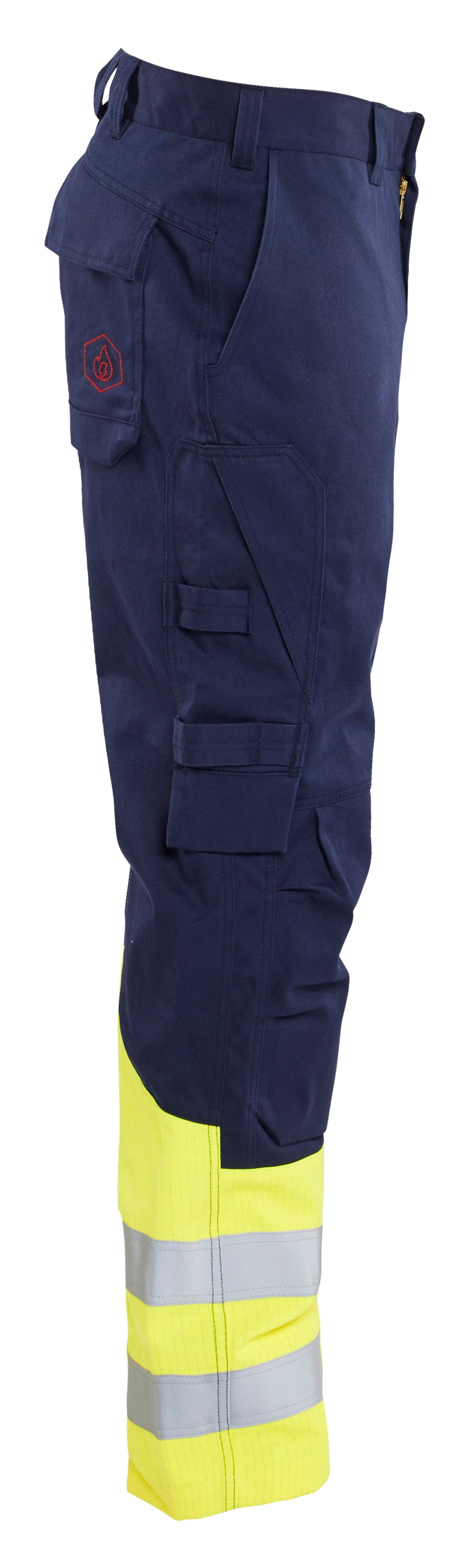 PANTALON DE VISIBILITÉ RÉSISTANT AUX FLAMMES - Marine/Jaune fluo