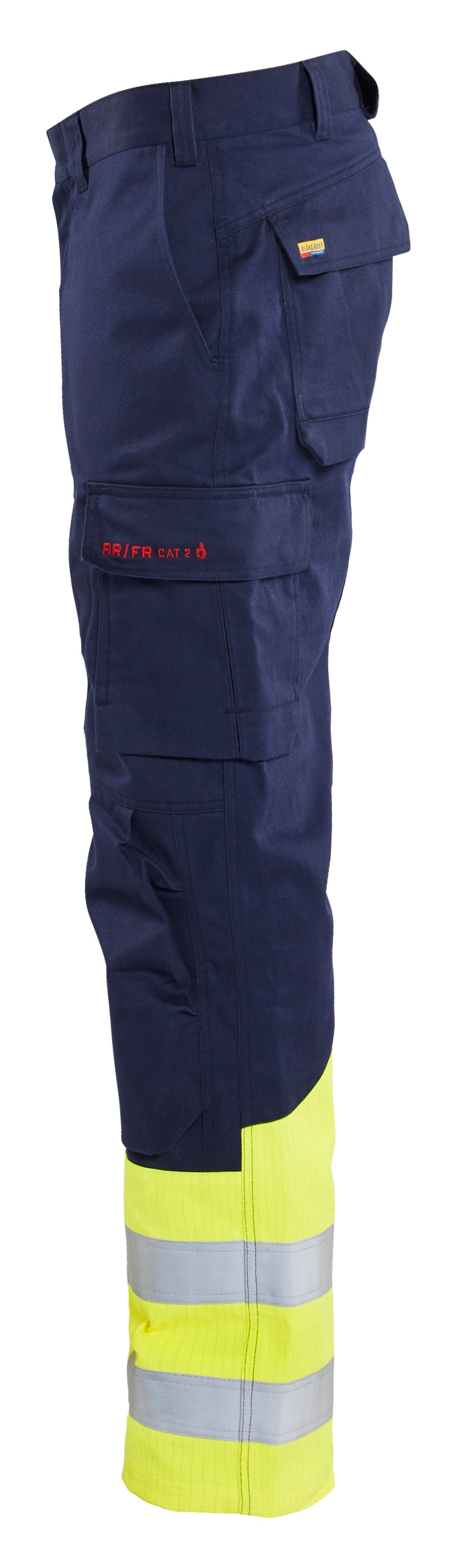 PANTALON DE VISIBILITÉ RÉSISTANT AUX FLAMMES - Marine/Jaune fluo