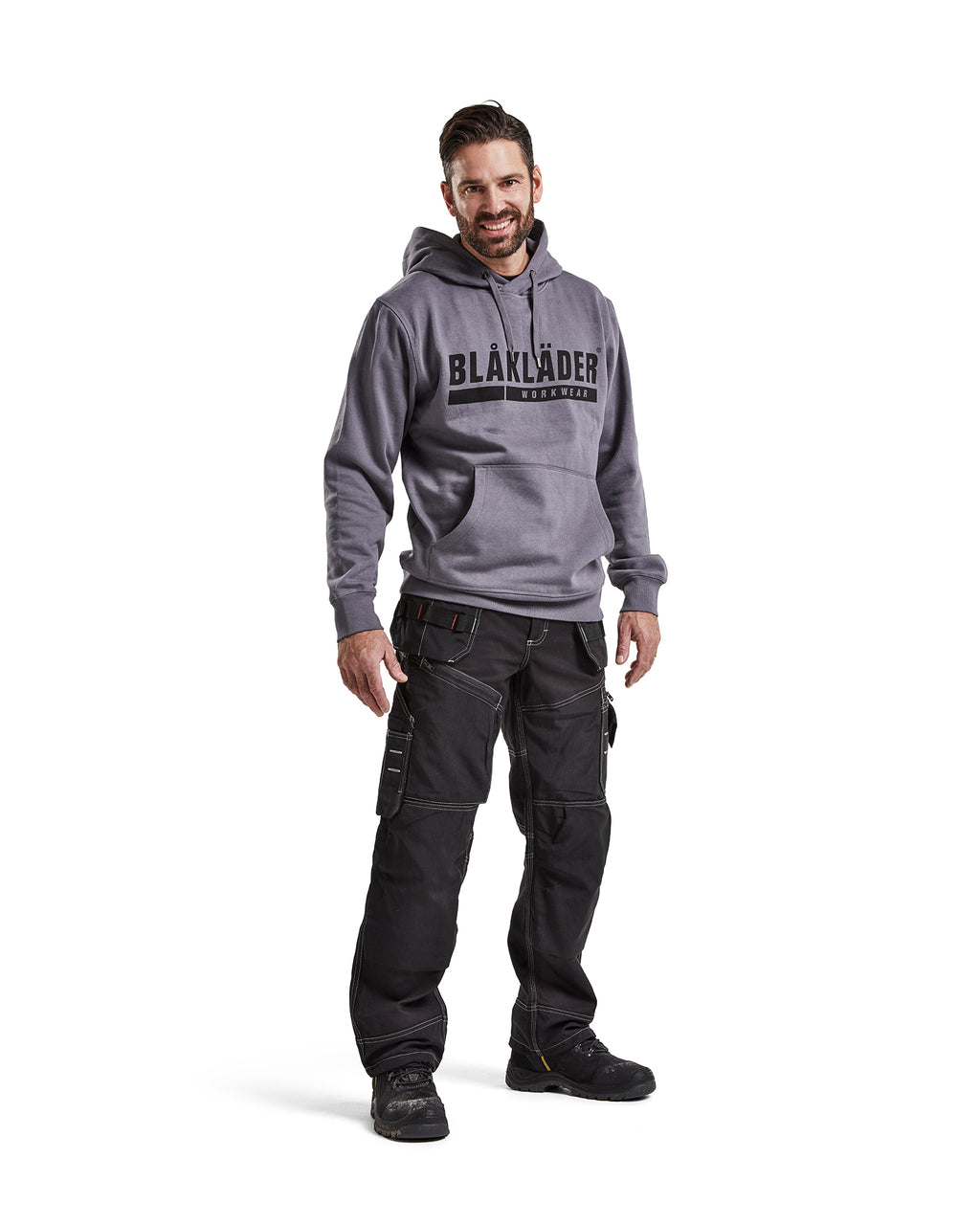 Hooded sweatshirt with print - Grey