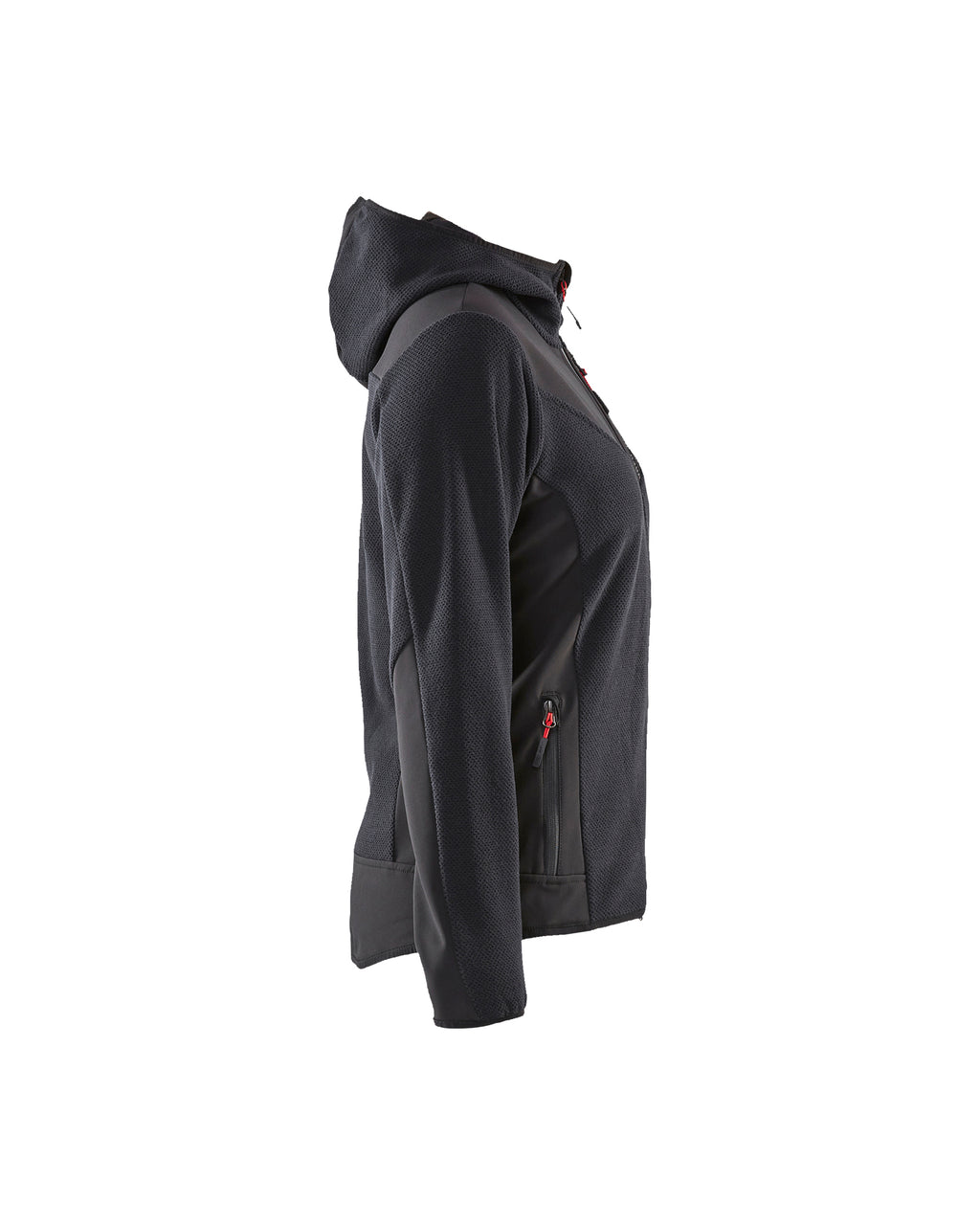 Women's Knitted Fleece Jacket - Dark grey/Black