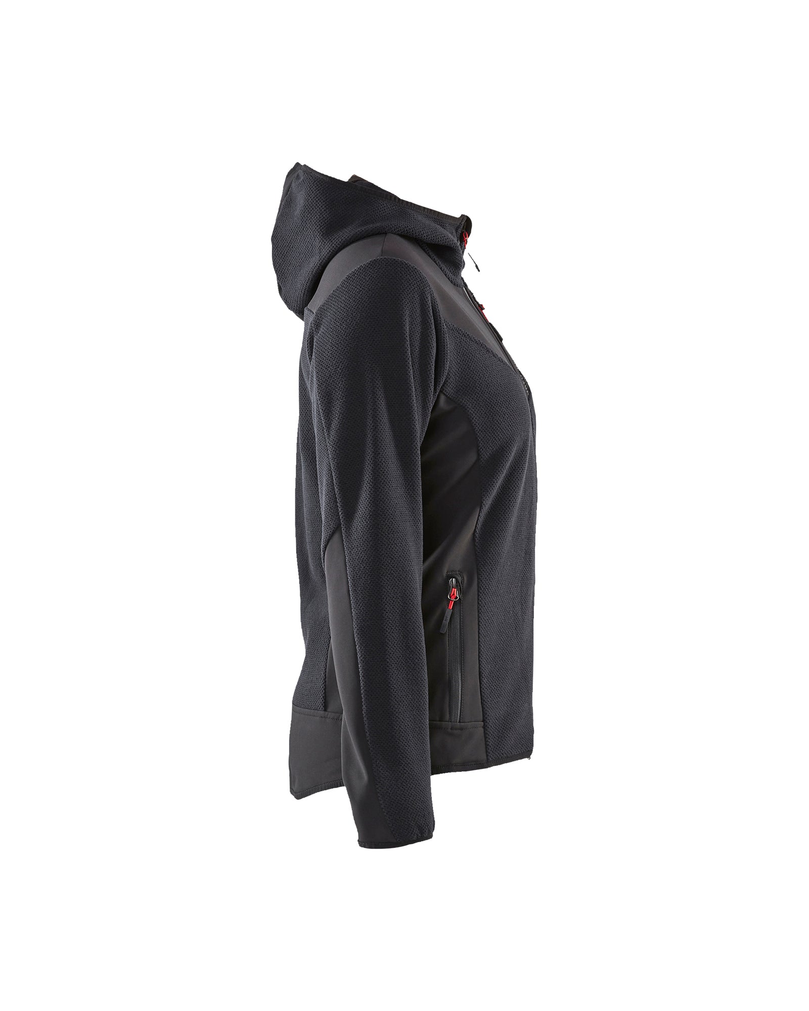 Women's Knitted Fleece Jacket - Dark grey/Black