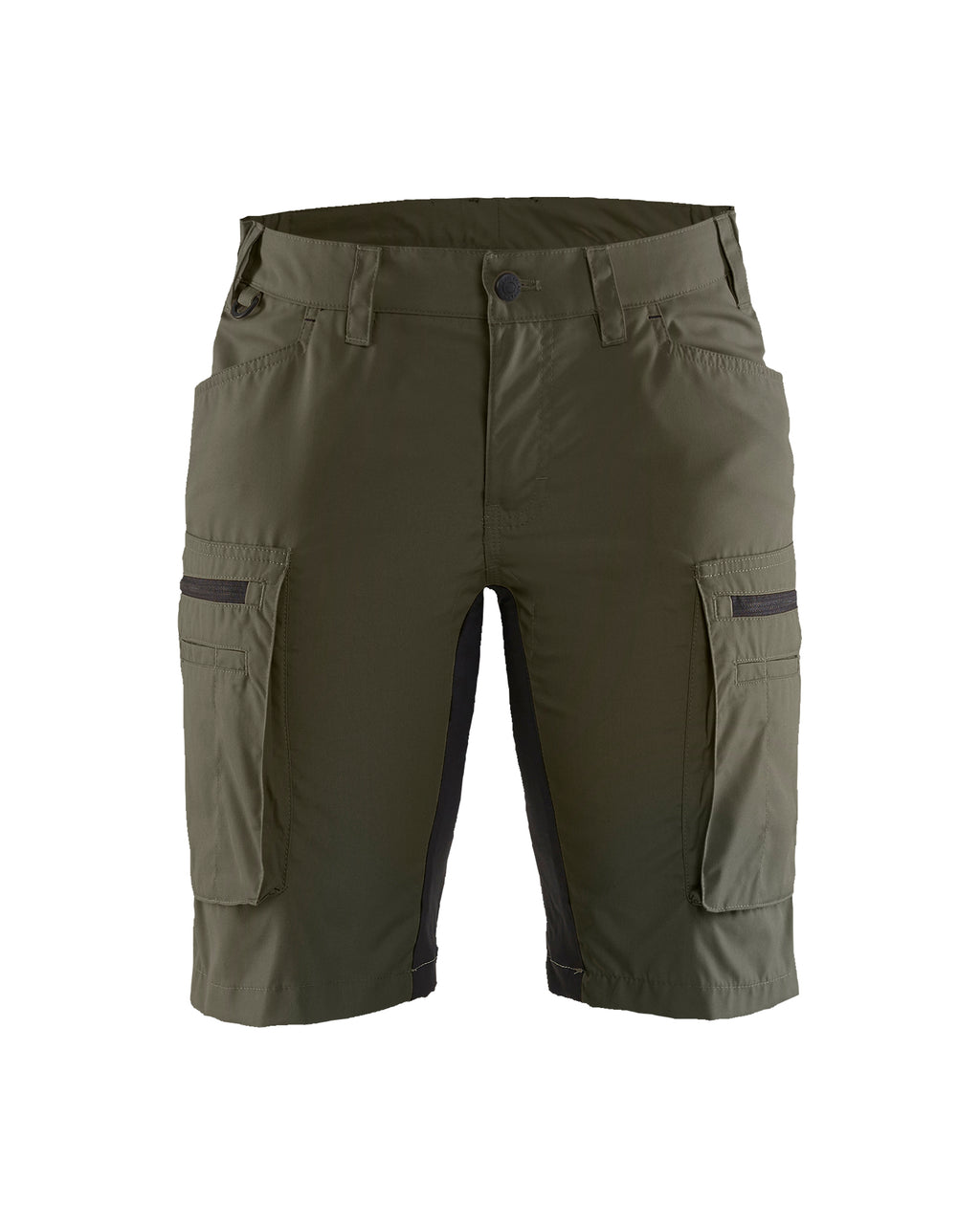 Women's Service Shorts With Stretch - Dark olive green /black