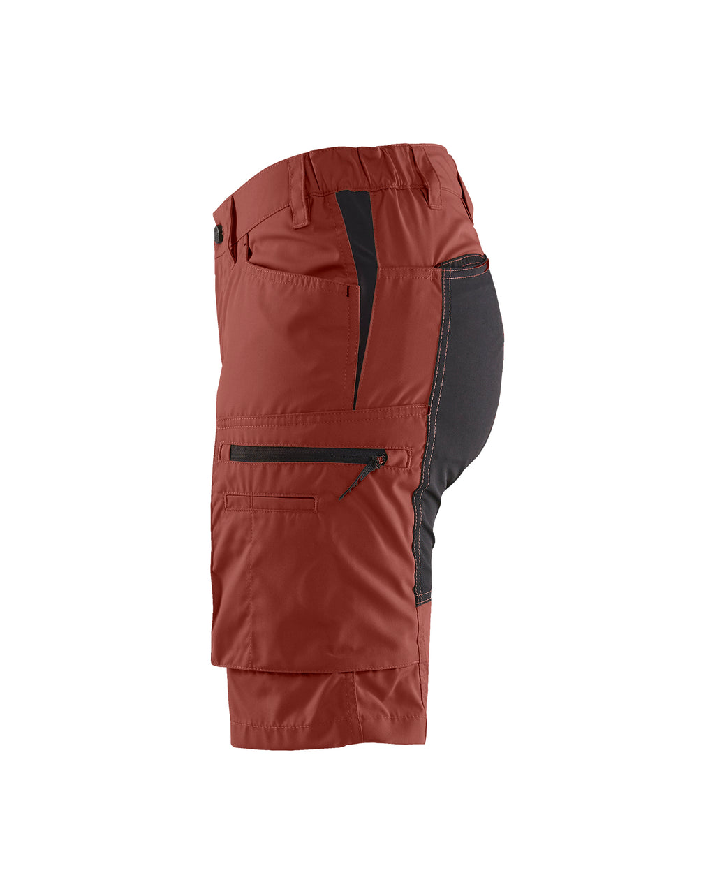 Women's Service Shorts With Stretch - Burned Red/Black