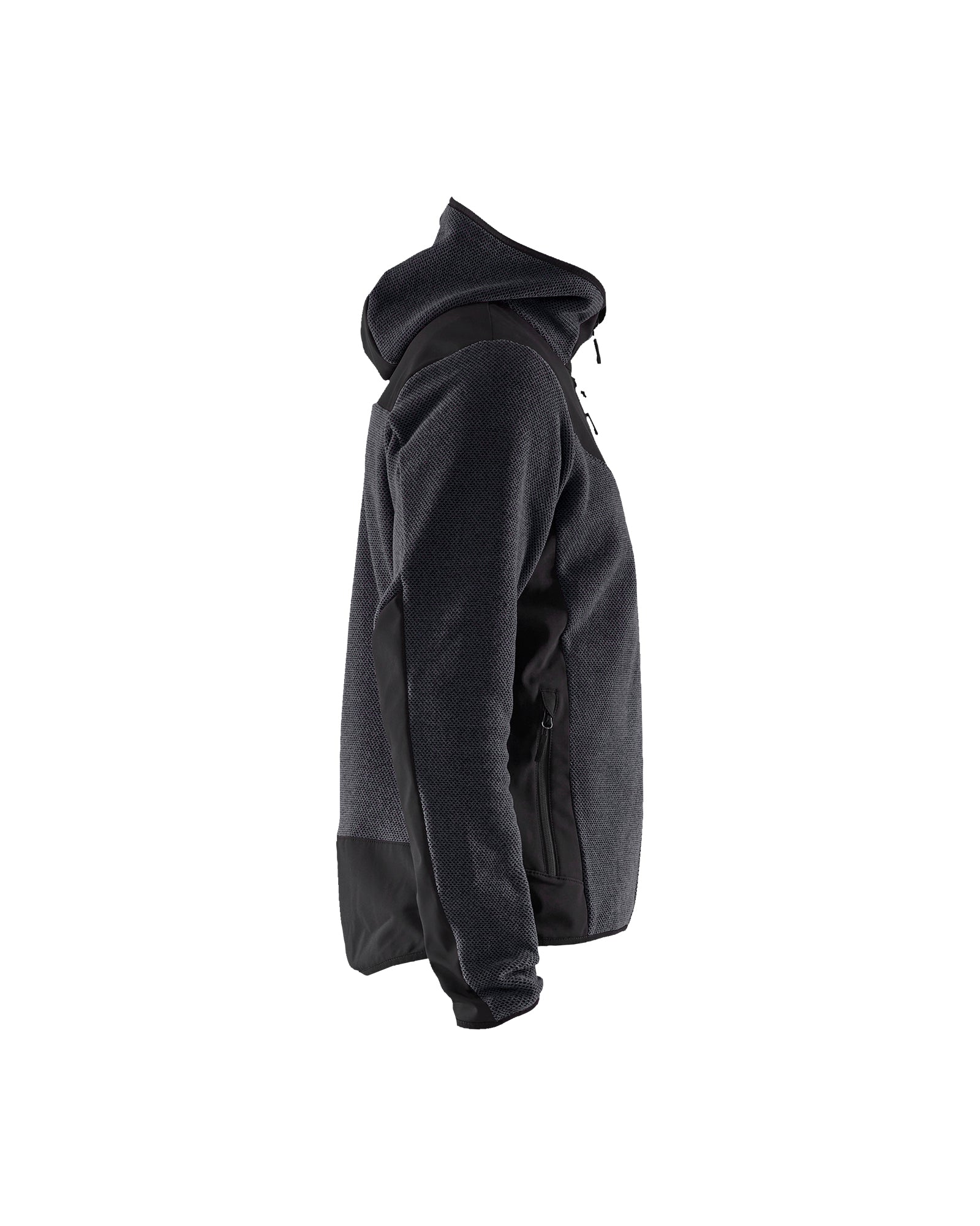 Knitted Fleece Jacket - Dark grey/Black