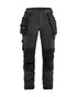 Pantalon de travail extensible dans les 4 sens pour femmes - Gris très Foncé/Noir