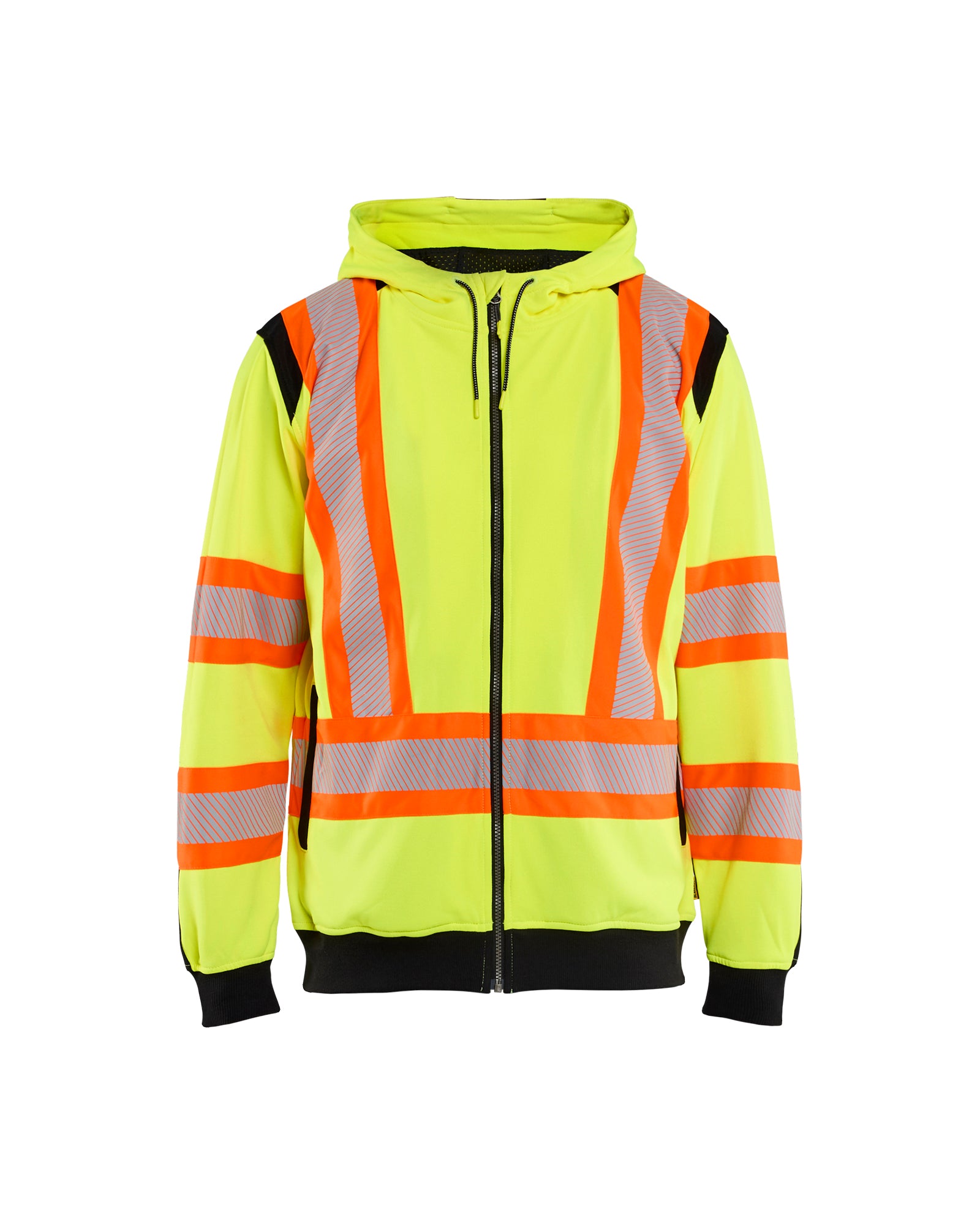 CHANDAIL À CAPUCHE HAUTE-VISIBILITÉ - Jaune haute-visibilité/Noir