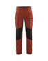 PANTALON DE SERVICE POUR FEMMES - Rouge ardent/Noir