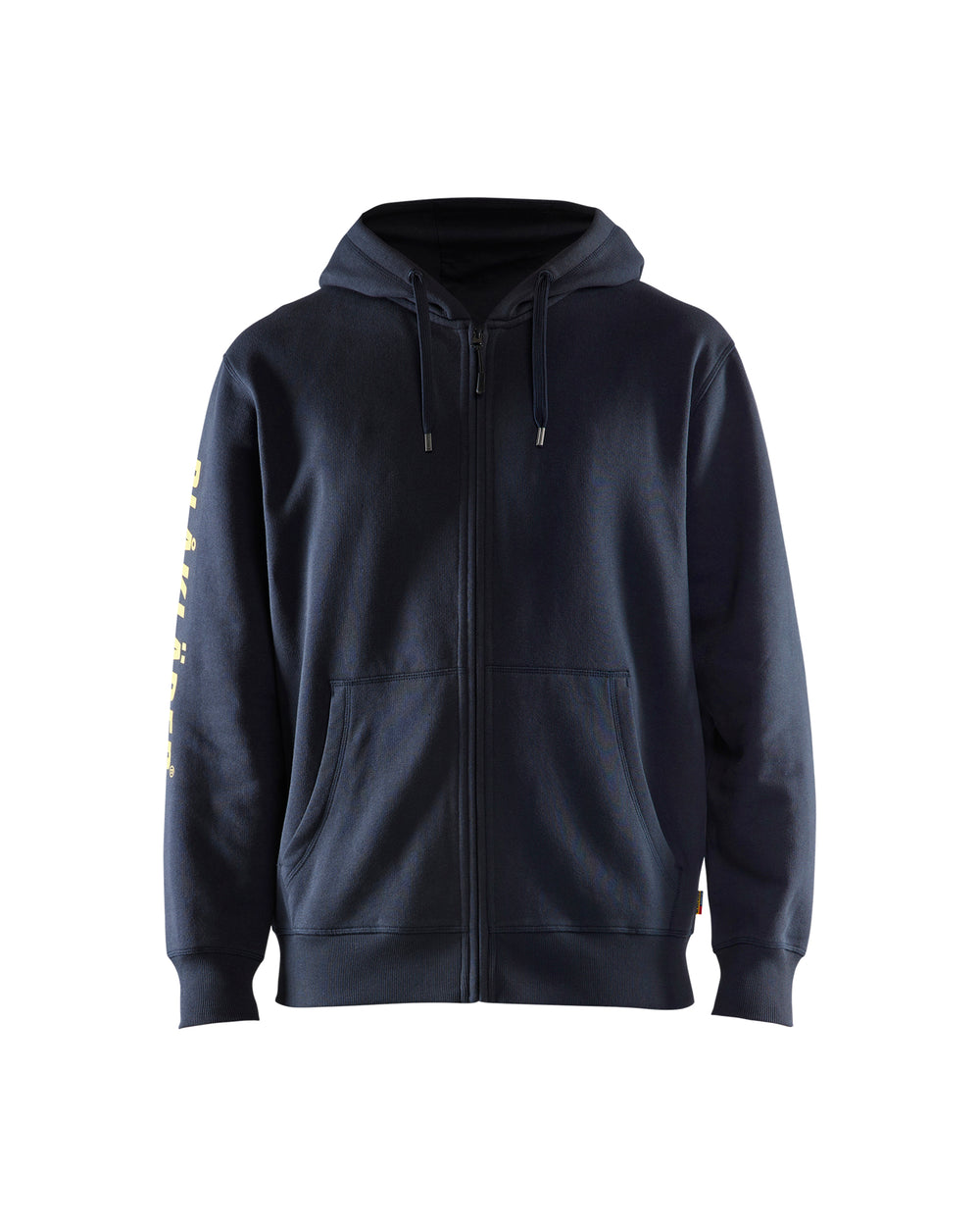 Branded Hooded Zip-up Sweatshirt - Dark navy blue