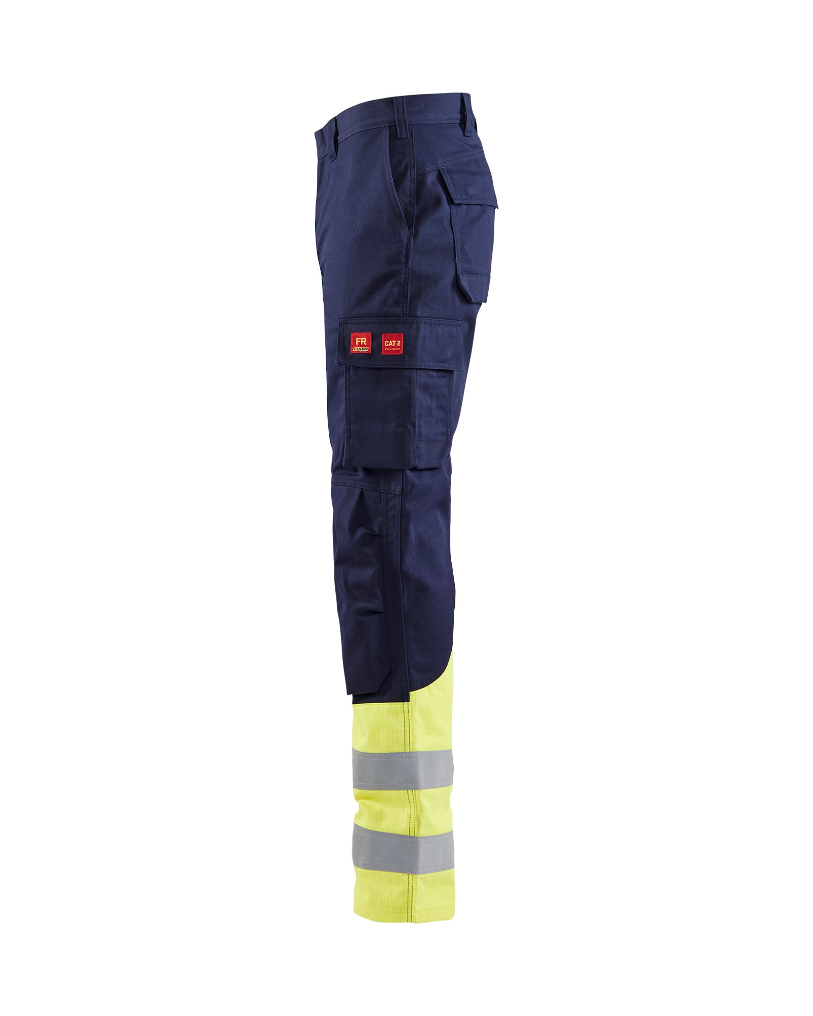 Pantalon  De Visibilite Resistant Aux Flammes - Marine/Jaune fluo