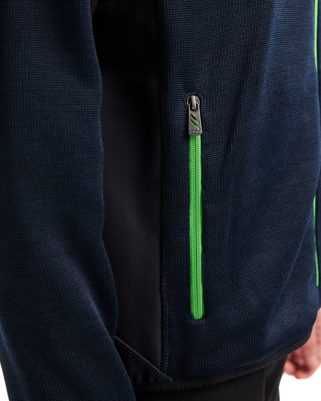 Knitted Jacket - Dark navy/Green