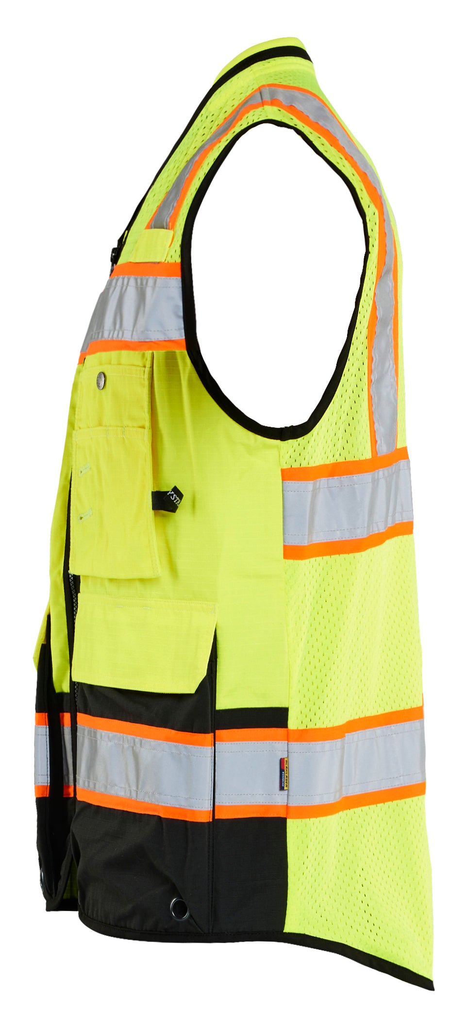 Hi-Vis Surveyor's Vest - Yellow Hi-viz/Black