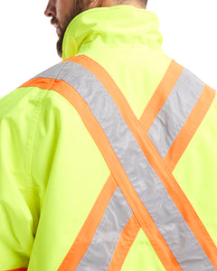 MANTEAU D’HIVER HAUTE-VISIBILITÉ - Jaune haute-visibilité/Noir