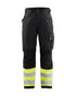 PANTALON VISIBILITÉ RIPSTOP POUR FEMMES - Noir/Jaune