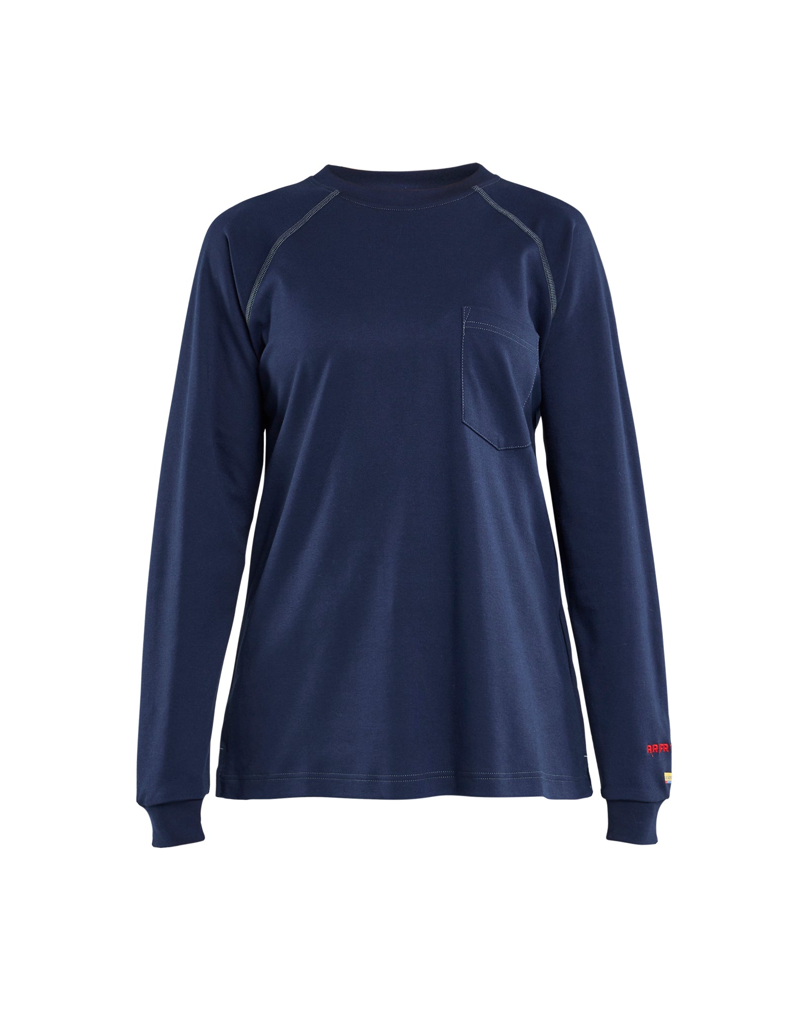 T-SHIRT À MANCHES LONGUES LÉGER RÉSISTANT AUX FLAMMES POUR FEMMES - Marine