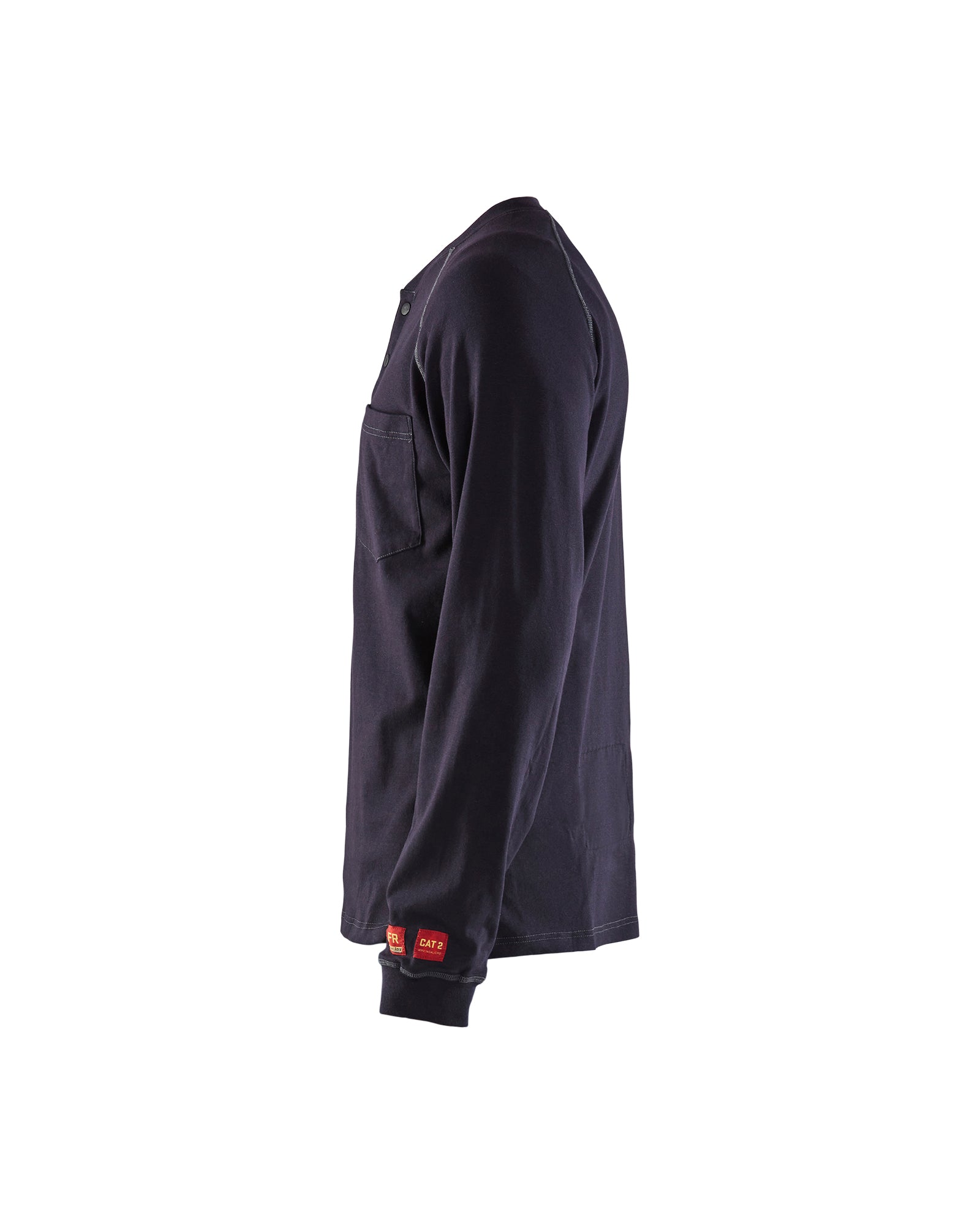 CHANDAIL HENLEY RÉSISTANT AUX FLAMMES (13cal) - Marine