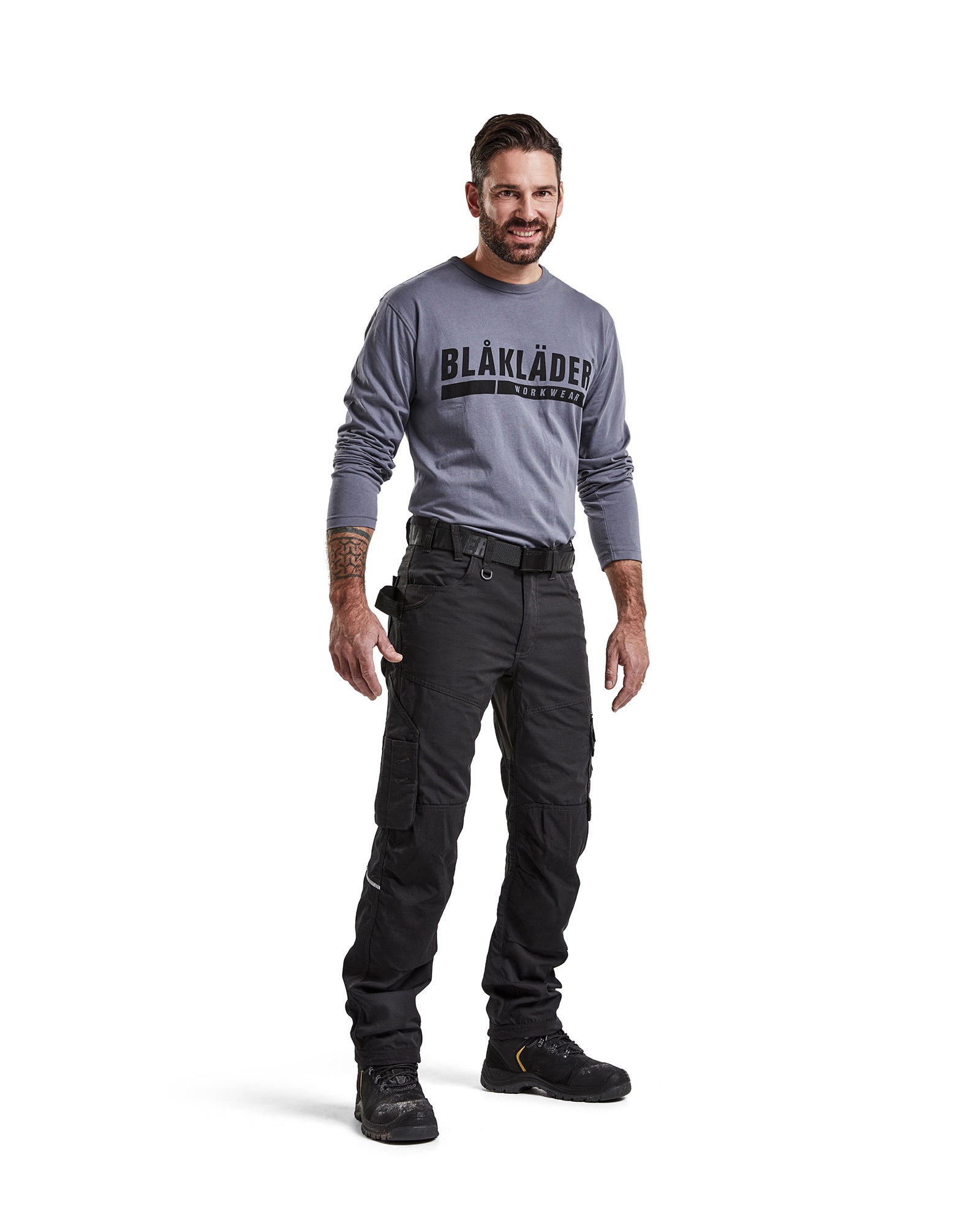 T-SHIRT IMPRIMÉ À MANCHES LONGUES - Gris