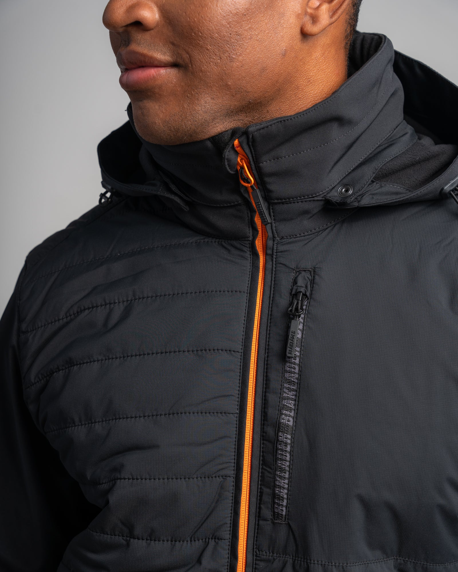Veste Hybride - Noire/Orange