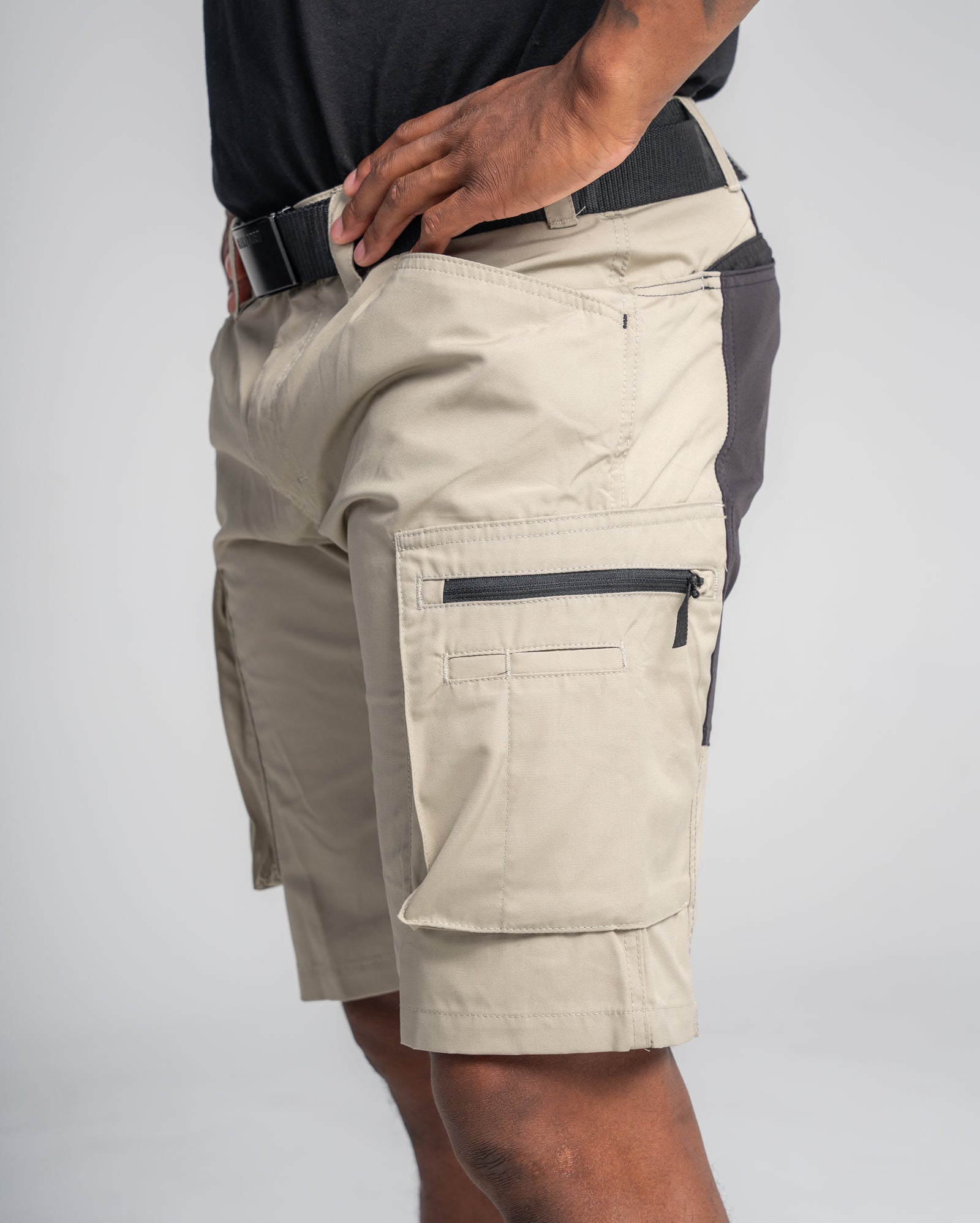 Service Shorts With Stretch - Grey/Black