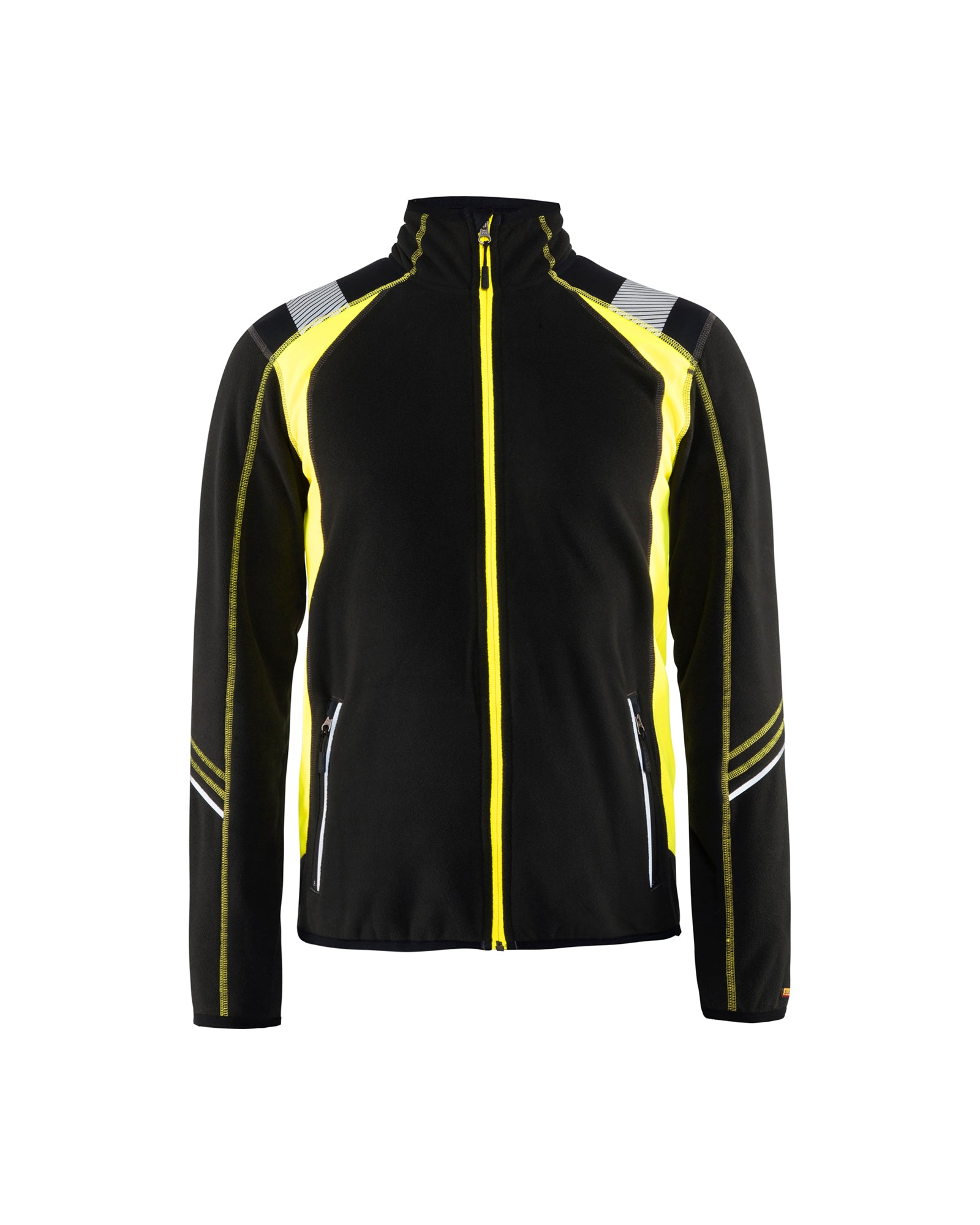 VESTE EN MICROMOLLETON - Noir/Jaune