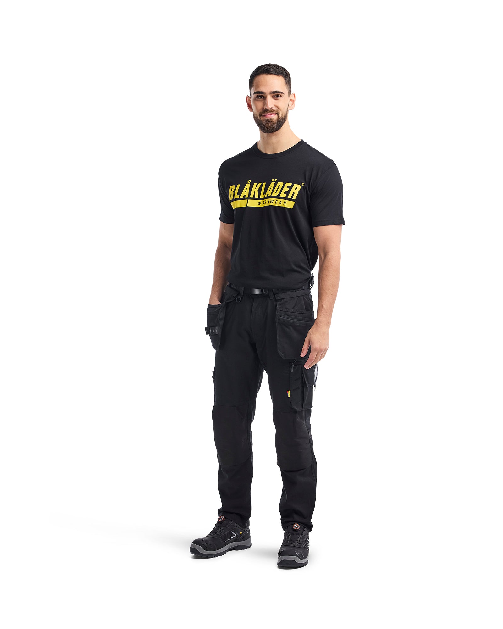 T-SHIRT IMPRIMÉ À MANCHES COURTES - Noir/Jaune