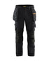Pantalon De Travail Extensible Dans Les 4 Sens - Noire/Orange