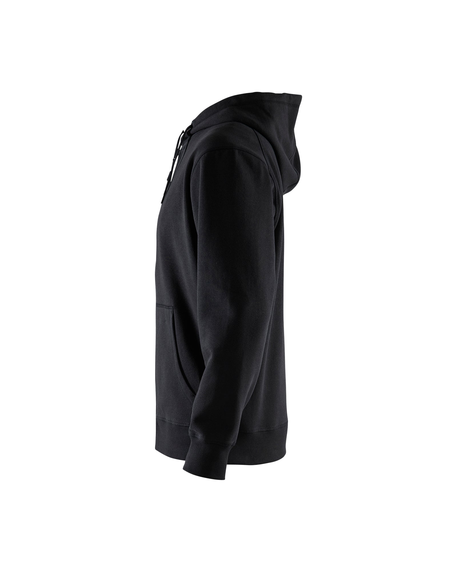 Branded Hooded Zip-up Sweatshirt - Black