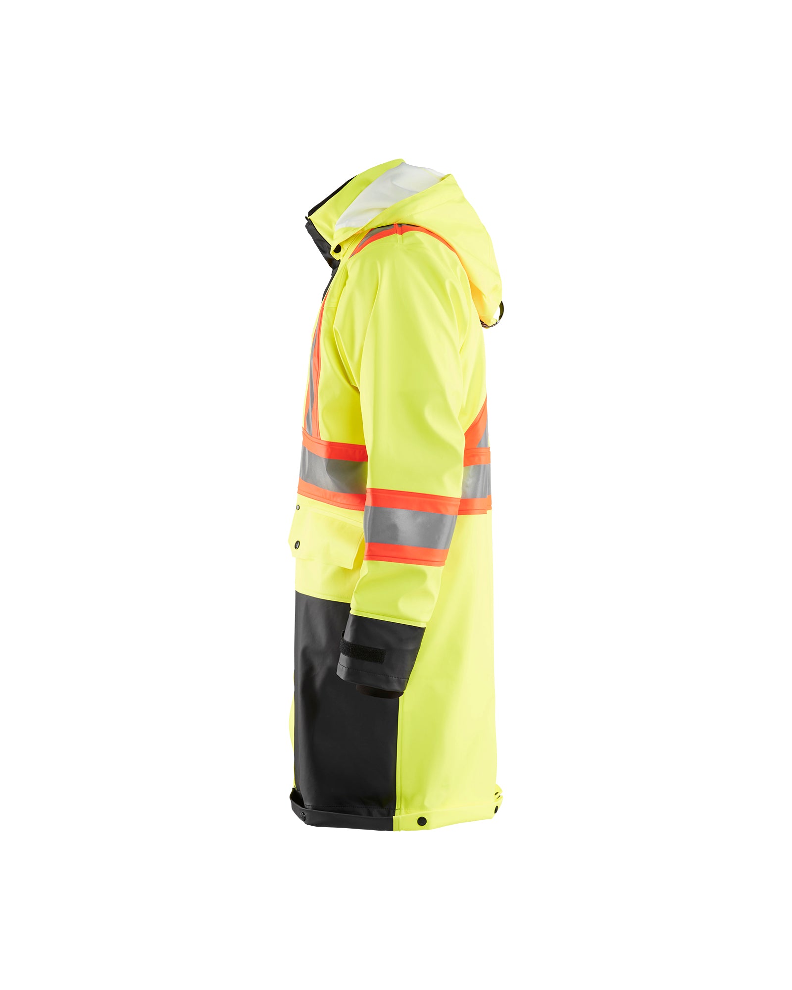 MANTEAU DE PLUIE HAUTE-VISIBILITÉ - Jaune haute-visibilité/Noir
