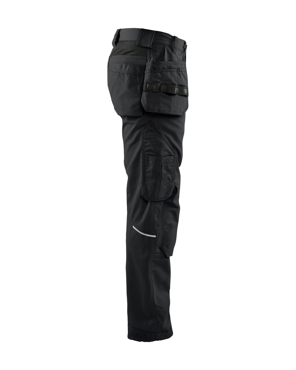 Ripstop Pants With Utility Pockets - Black