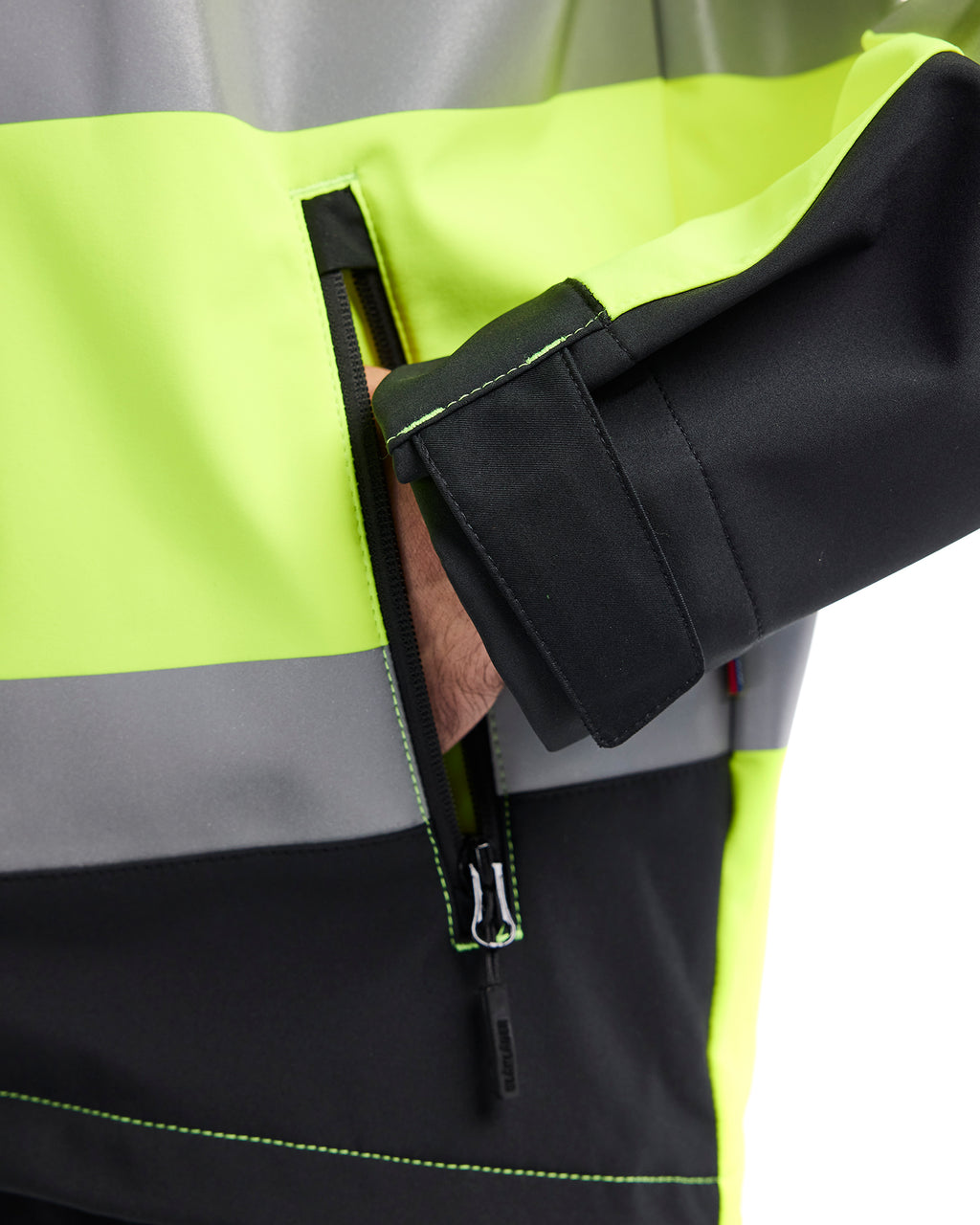 Hi-Vis Softshell Jacket - Yellow Hi-viz/Black