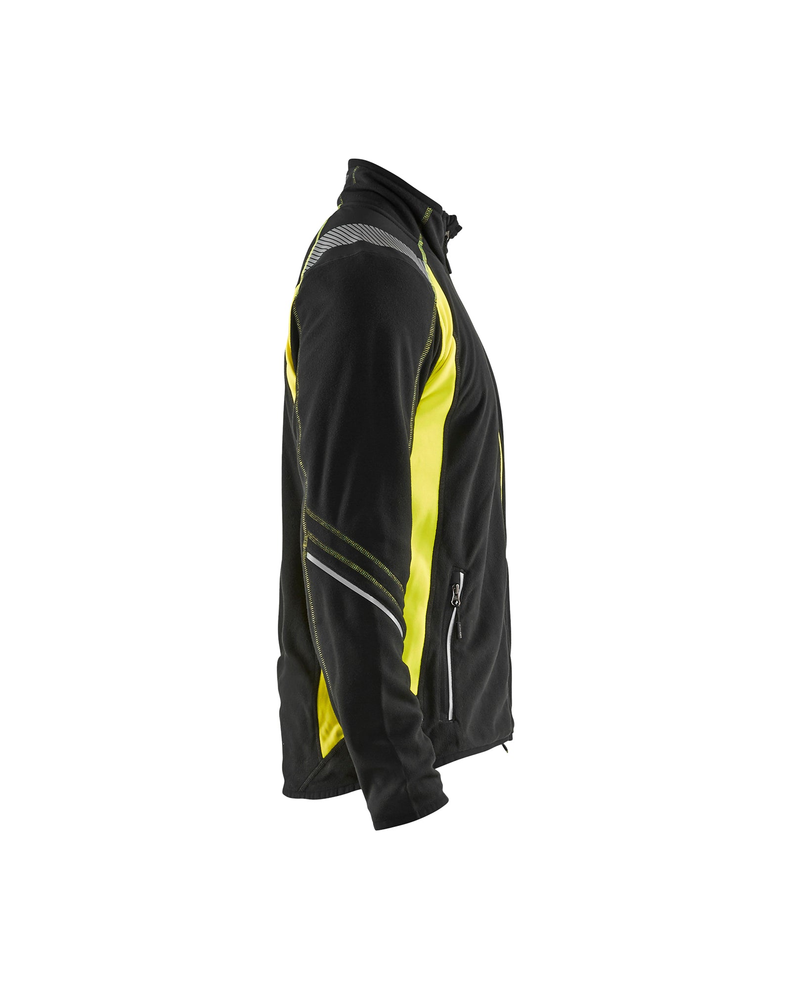 VESTE EN MICROMOLLETON - Noir/Jaune