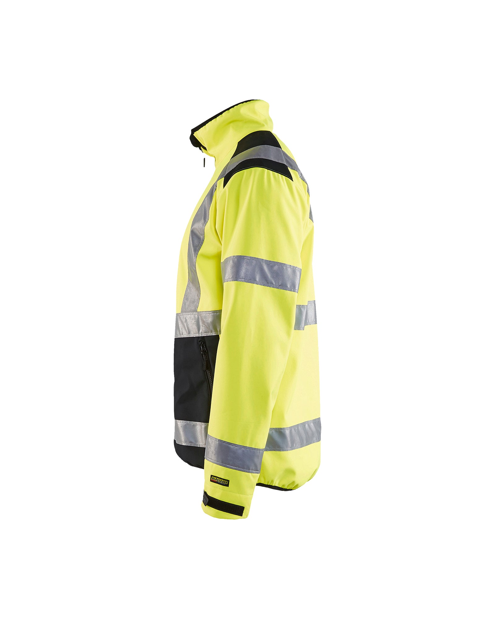 Manteau coquille souple Haute-visibilité - Jaune haute-visibilité/Noir