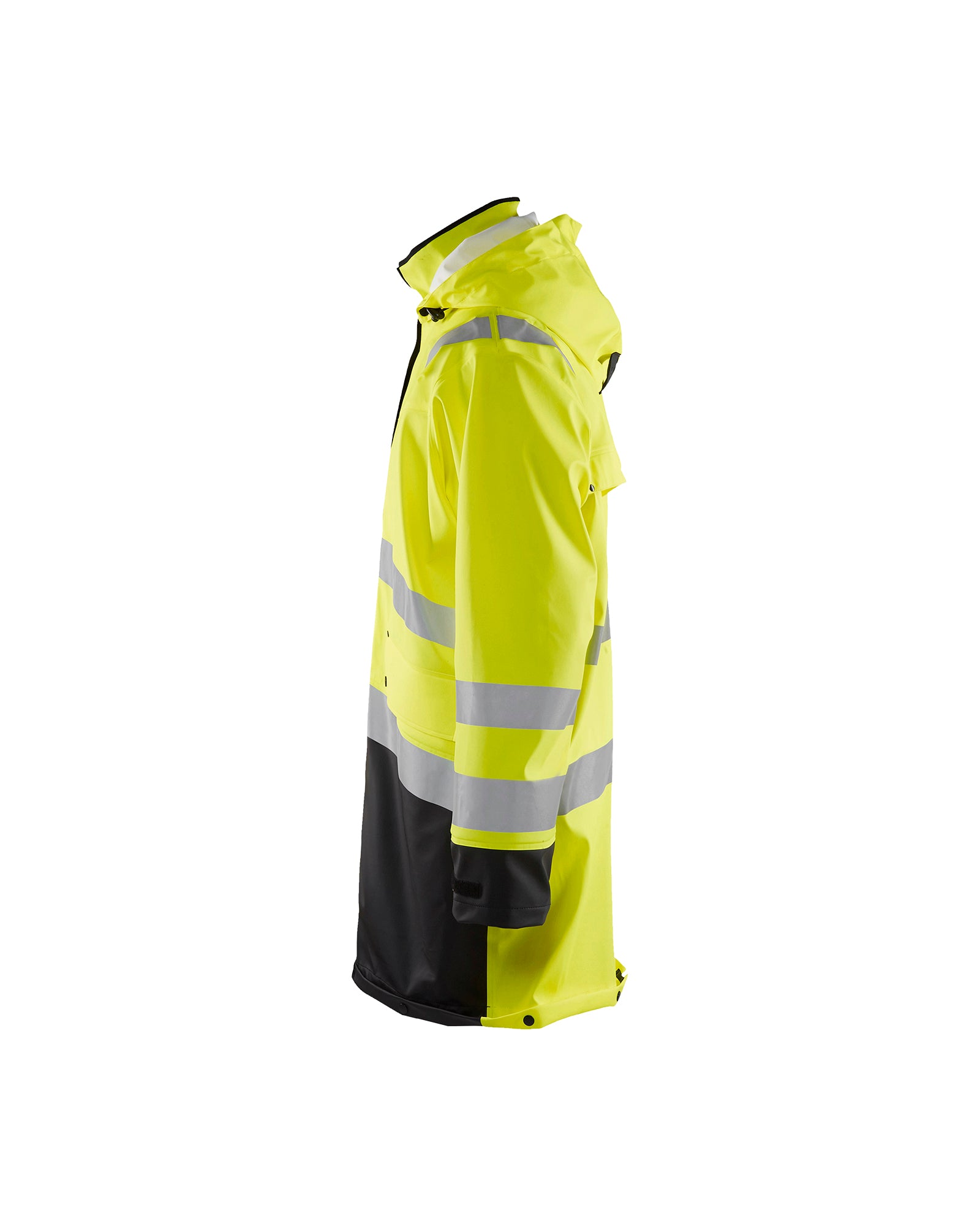 Hi-Vis Rain Coat - Yellow Hi-viz/Black