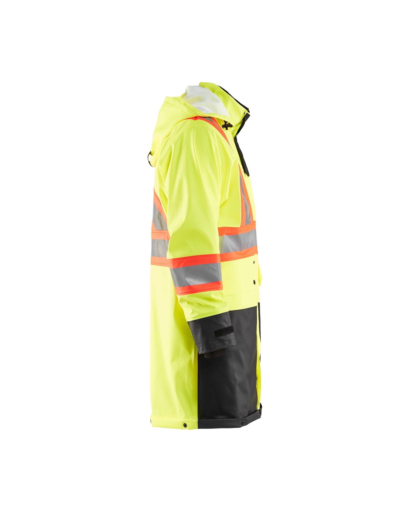 Hi-vis rain Coat - Yellow Hi-viz/Black