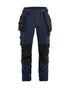 Pantalon de travail extensible dans les 4 sens pour femmes - Marine foncé/Noir