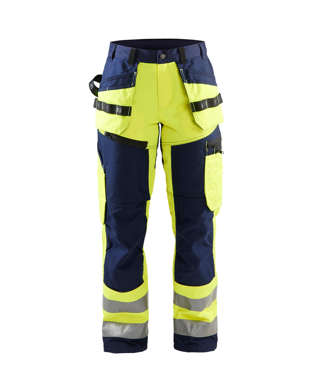 WOMEN'S HI-VIS WORK PANTS - Navy blue/Yellow Hi-viz