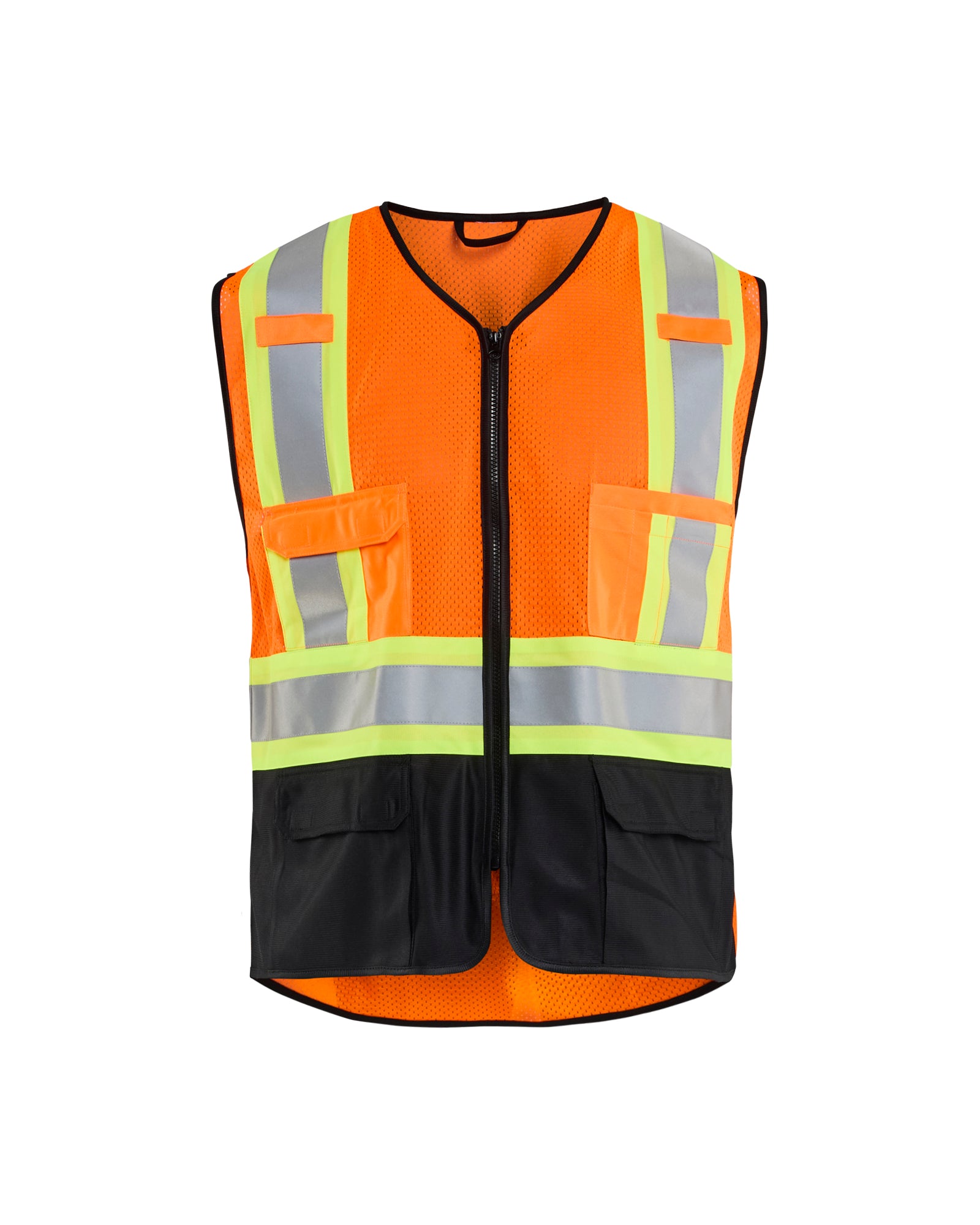 VESTE HAUTE-VISIBILITÉ - Orange/Noir