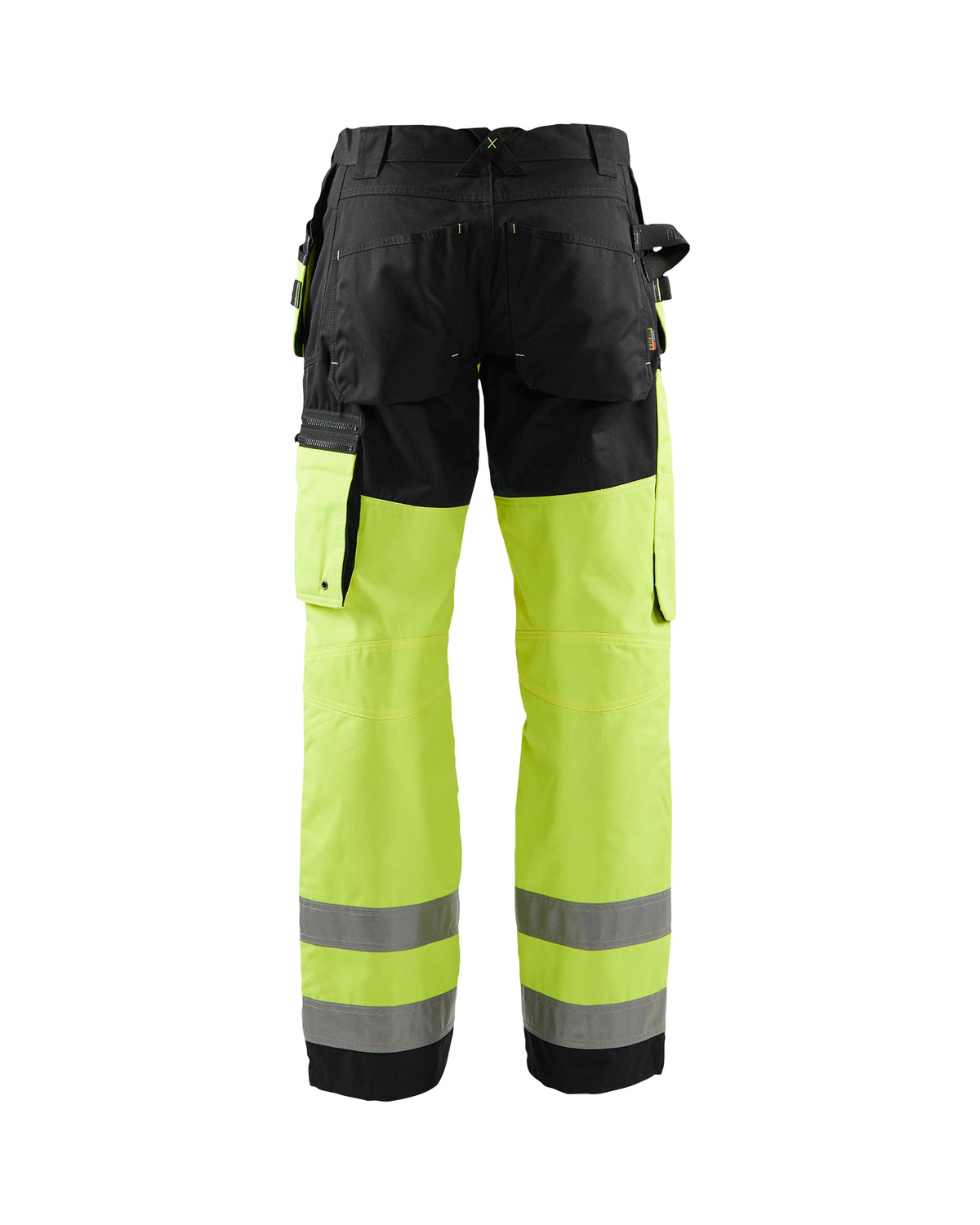 HI-VIS X1600 WORK PANTS - Yellow Hi-viz/Black