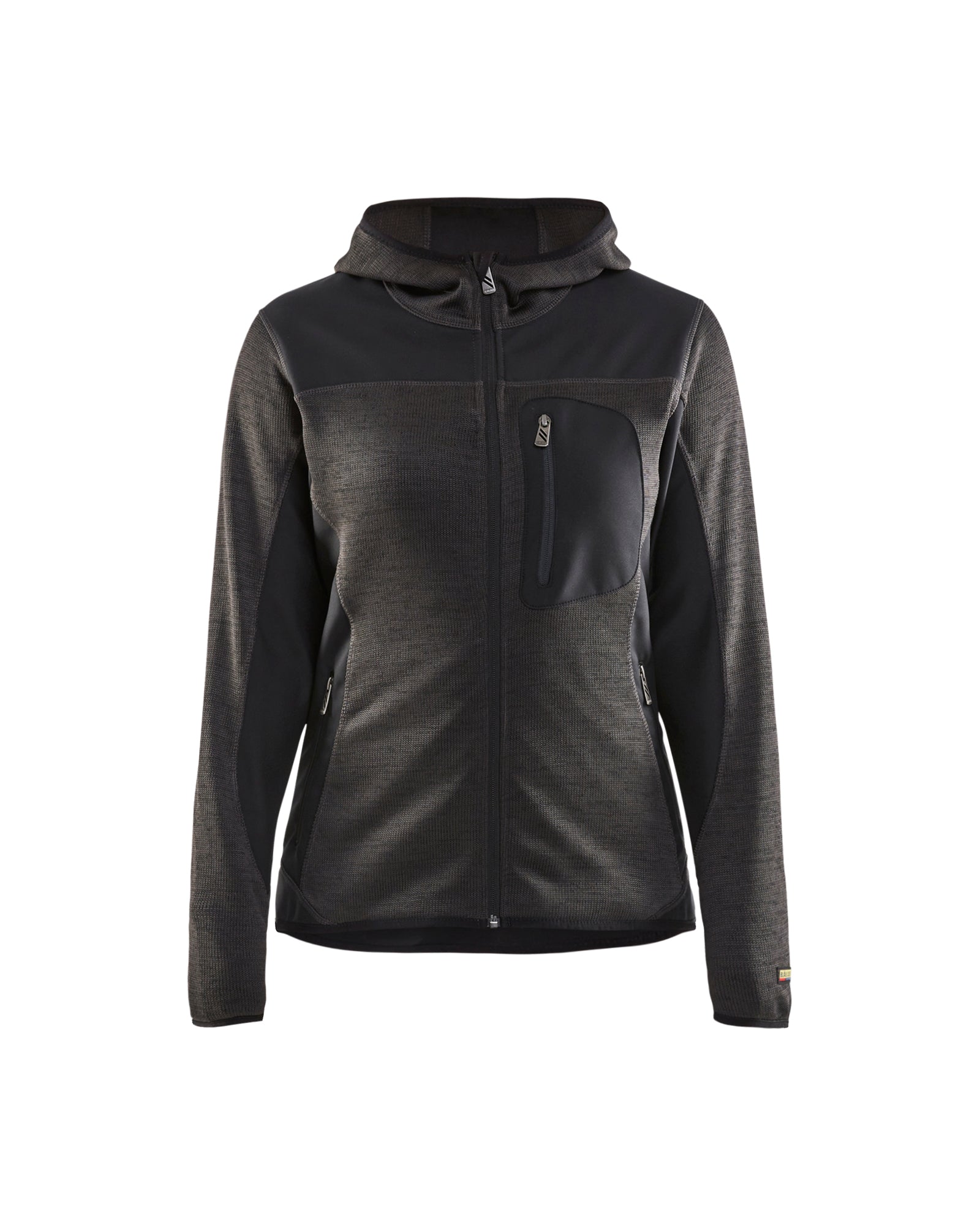 Veste Tricotée pour femmes - Gris Fonce/Noir