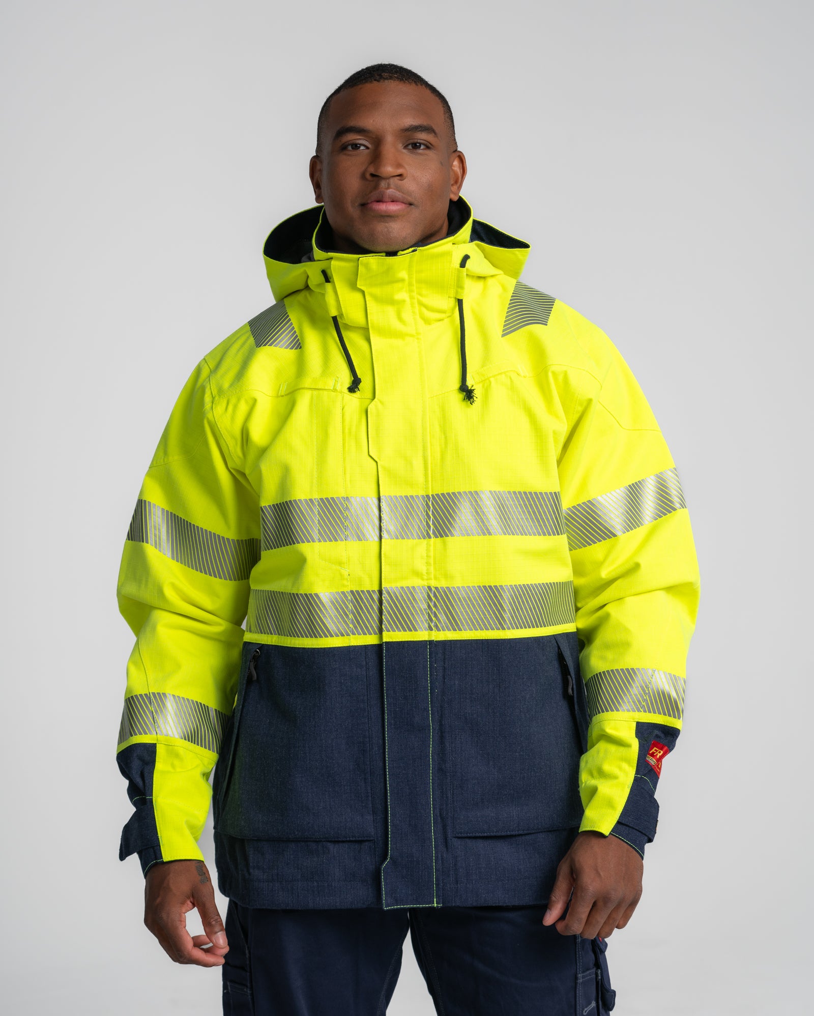 Veste Shell Multinorme - Jaune fluo/Marine