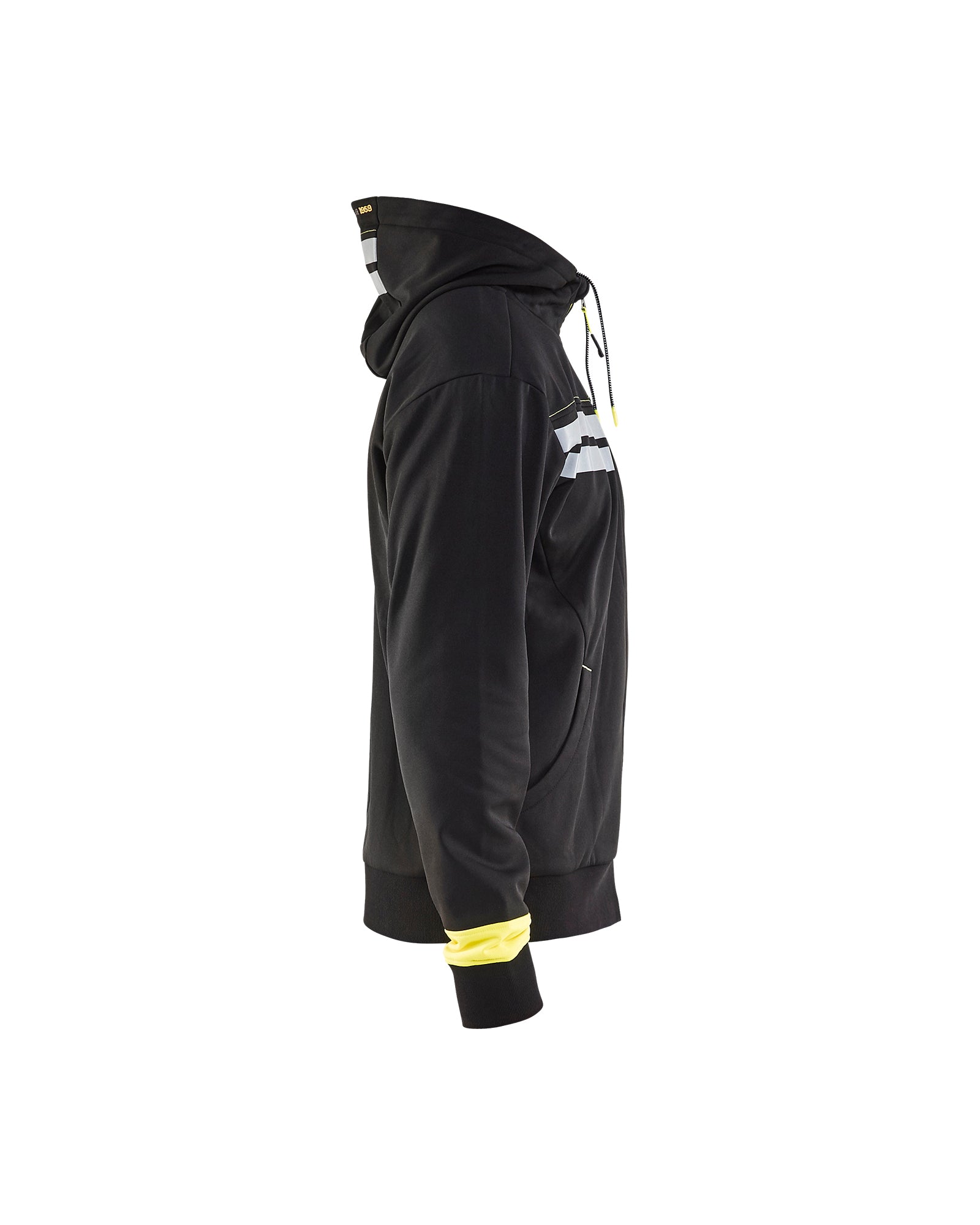 CHANDAIL À CAPUCHE VISIBILITÉ - Noir/Jaune