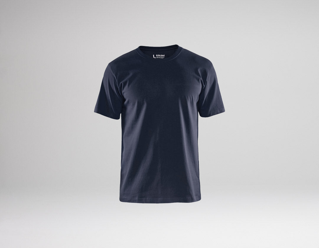 Black t-shirt on a light gray background